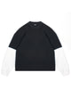 THERMAL LAYERED LONG SLEEVE T-SHIRT - VINTAGE BLACK