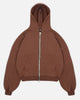 HEAVYWEIGHT ZIP HOODIE - BROWN