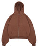 HEAVYWEIGHT ZIP HOODIE - BROWN