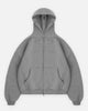 BUBBLE FIT ZIP HOODIE - CHARCOAL