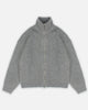 CHUNKY KNIT TRACK TOP - CHARCOAL