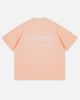 CHAIN STITCH T-SHIRT - PEACH