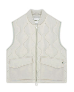 QUILTED GILET - MIST