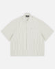 CRINKLE SHIRT - BEIGE STRIPE