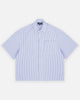 CRINKLE SHIRT - BLUE STRIPE