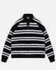 KNIT POLO - BLACK STRIPE