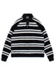 KNIT POLO - BLACK STRIPE