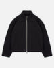 WOOL TRACK TOP - BLACK