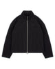 WOOL TRACK TOP - BLACK